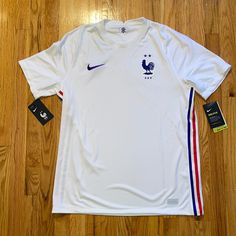 Nike Men’s France Soccer Jersey France Stadium Away Jersey Size: Large 100% Polyester Nike Embroidered Logo Woven Team Patch New With Tags Accepting Reasonable Offers France Soccer Jersey, France Soccer, Shirts Nike, Soccer Jerseys, Nike Shirts, Retro Outfits, Soccer Jersey, White Nikes, Nike Men