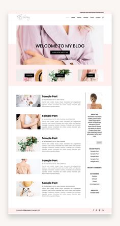 the website design is designed to look like it has many different colors and shapes, including pink