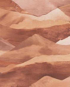 an abstract painting of mountains and trees in the desert with no leaves or flowers on them