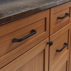 an image of a kitchen cabinet with handles