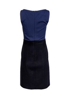 Stay warm this winter in Theory’s simple A-line dress complete with a 100% wool skirt. In a navy and black combination, easily add some edge to the ensemble by throwing on a leather moto jacket and heeled booties. Or, for a simple, elegant outfit, pull on a cardigan and complete with patent heels. Size 4 Shell: 100% Wool Lining: 94% Polyester, 6% Polyurethane Combo: 71% Viscose, 23% Polyamide, 6% Elastane Concealed back zipper Lined Sleeveless Round neckline A-line silhouette Bust 30” Waist 27” Outfit Pull, Black Wool Skirt, Black Combination, Navy Skirt, Patent Heels, Wool Skirt, Leather Moto, Leather Moto Jacket, Wool Skirts