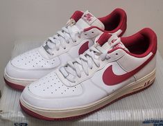 Nike Air Force 1 White Red 306509 163 VINTAGE DS Rare Size 12 Air Force 1, Force, Nike Air Force, Size 12, Air Force, Nike Air, Athletic Shoes, Men's Shoes, Mens Accessories