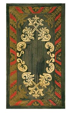 an ornately decorated book with gold and red trim