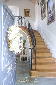 a staircase leading up to the second floor