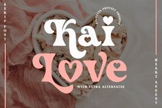 an advertisement for hair love with pink and white flowers in the shape of a heart