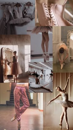 a collage of ballet images with dancers