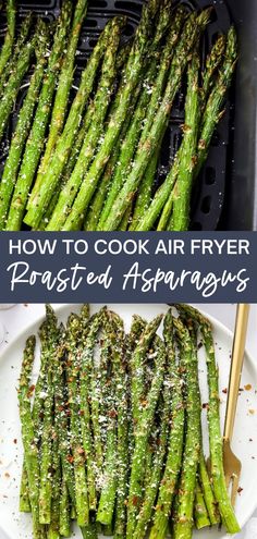 how to cook air fryer roasted asparagus with parmesan sprinkles