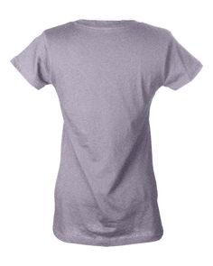 Ladies' Fine Jers Vnec - HEATHER GREY - XL | Tultex Women's Fine Jersey V-Neck T-Shirt in Heather Grey Size XL | Cotton Fitted Heather Grey Short Sleeve T-shirt, Fitted Heather Grey T-shirt With Crew Neck, Fitted Heather Grey Crew Neck T-shirt, Fitted Heather Grey T-shirt With Short Sleeves, Heather Tri-blend Crew Neck Top, Heather Color Relaxed Fit Short Sleeve T-shirt, Heather Relaxed Fit Short Sleeve T-shirt, Heather Cotton Short Sleeve Tops, Heather Gray Relaxed Fit Short Sleeve Top