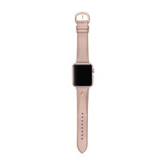 Kate Spade New York's iconic rose gold metallic leather band will add an extra special feminine touch to your Apple Watch®. Detailed with a rose gold-tone buckle, this best-selling band is made specifically for use with the Series 1-7 and SE model Apple Watch® and fits both 38mm, 40mm and 41mm styles. Plus, the metallic finish catches the light in the prettiest way. Apple Watch® is a trademark of Apple, Inc. 20mm band is compatible with Samsung Galaxy Watch® - Use Presto Pin to remove Apple Watc Trendy Gold Leather Apple Watch Band, Classic Rose Gold Bracelet Strap Watch Bands, Classic Rose Gold Watch Bands With Bracelet Strap, Rose Gold Leather Strap Watch Accessories, Trendy Gold Leather Watch, Rose Gold Watch Accessories With Leather Strap, Rose Gold Leather Apple Watch Band, Rose Gold Leather Strap Watch Bands, Rose Gold Leather Watch Bands