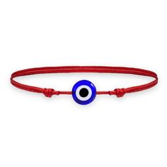 BLUE EYE RED CORD BRACELET-Luck Strings Symbolic Friendship Bracelets, Symbolic Evil Eye Bracelets As Gifts, Symbolic Evil Eye Bracelet For Friendship, Adjustable Evil Eye Bracelet For Good Luck, Protective Charms, Bracelet Pack, A Symbol, Evil Eye Charm, Anklet Bracelet