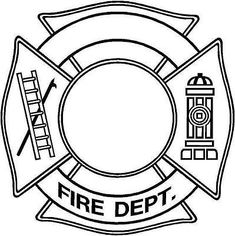 a fire department logo with the words fire dept and ladders on top of it