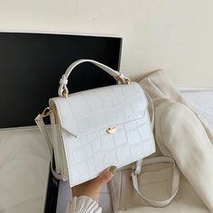 New Stone patent white Crossbody Bags For Women 2021 Small Handbag Small Bag PU Leather Hand Bag Ladies Designer Evening Bags Cross Bags For Women, Designer Evening Bags, White Crossbody Bag, Fancy Bags, Crossbody Bags For Women, Small Handbag, Stone Pattern, Cross Bag, Types Of Bag