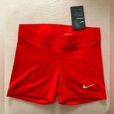 - Vibrant Red Shorts - Thick Elastic Waistband - Never Been Worn - Nwt - Size S Athletic Clothes Png, Nike Red Athletic Shorts, Fitted Red Athletic Shorts, Nike Red Bottoms With Built-in Shorts, Red Nike Workout Bottoms, Nike Red Workout Shorts, Red Stretch Nike Athletic Shorts, Nike Red Stretch Athletic Shorts, Nike Red Shorts