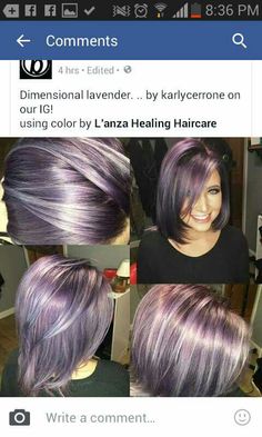 Look this color! Dark Gray Purple Hair, Purple Silver Hair, Grey Hair With Purple Highlights, Silver Lavender Hair, Lavender Grey Hair, Purple Grey Hair, Purple Hair Highlights, Lavender Hair Colors, Grey Hair Transformation