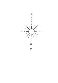 a black and white drawing of a starburst