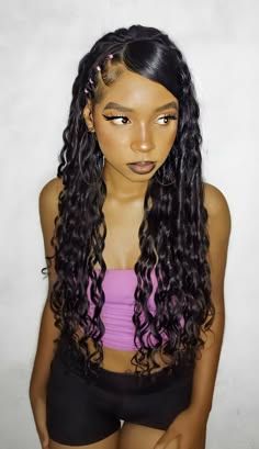 Band Hairstyles, Mixed Curly Hair, Y2k Hairstyles, Cute Curly Hairstyles, Curly Hair Styles Easy, Natural Curls Hairstyles, Hairdos For Curly Hair, Slick Hairstyles, Curly Hair Inspiration