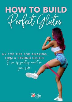 the cover of how to build perfect glutes, with an image of a woman in