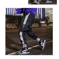 FREE SHIPPING Hip hop Streetwear Cargo Pants Men Loose Casual Joggers Sweatpants JKP3777 Urban Style Cargo Pants For Jogging, Techwear Jogging Bottoms With Pockets, Techwear Bottoms With Pockets For Jogging, Urban Jogging Pants With Pockets, Urban Jogging Pants With Side Pockets, Hip Hop Joggers With Elastic Waistband, Hip Hop Style Cargo Pants For Sports, Streetwear Full Length Cargo Joggers, Sportswear Cargo Pants For Streetwear