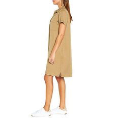 Top Seller for Gap Tencel Dress With Side and Chect Pockets, Khaki/Brown, Size Xtra Small, Womens Clothing Casual Brown Dresses With Pockets, Casual Brown Dress With Pockets, Brown Workwear Dress With Pockets, Fitted Gap Dress With Buttons, Casual Brown Collared Dress, Casual Collared Khaki Dress, Casual Khaki Collared Dress, Casual Brown Dress With Buttons, Casual Taupe Dress For Day Out