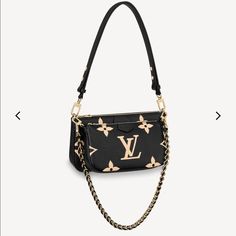 Louis Vuitton Multi-Pochette Accessoires In Black/Beige Bicolor Monogram Empreinte Leather 9.8 X 5.7 X 1.8 Inches (Length X Height X Width) Removable Large Pochette: L 25.0 X H 14.5 X W 4.5 Cm Removable Small Pochette: L 20.0 X H 12.5 X W 4.0 Cm Black/Cream Embossed Supple Grained Cowhide Leather Cowhide-Leather Trim Microfiber Lining Gold-Color Hardware Inside Flat Pocket In The Large Pochette Strap:Removable, Adjustable Strap Drop: 10.6 Inches Strap Drop Max: 18.5 Inches Chain:Removable Chain Tas Louis Vuitton, Tas Lv, Lv Multi Pochette, Pochette Louis Vuitton, Sac Louis Vuitton, Stile Casual Chic, Louis Vuitton Multi Pochette, Tas Bahu, Louis Vuitton Official