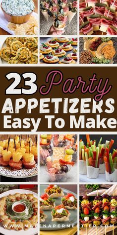 easy finger food ideas Easy Fancy Finger Foods, Make Ahead Party Food For A Crowd, Party Food For Adults, Party Snacks Easy, Make Ahead Appetizers, Crowd Pleasing Appetizers, Appetizers For A Crowd, Finger Foods Easy, Party Appetizers Easy