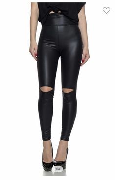 Cute vegan leather leggings with accented cut outs for a stylish fun look! Visit our website to buy this. #onlineshopping#cotton #bottomwear#fashion #accessories #dresses Cutout Pants, High Waisted Black Leggings, Black Leather Leggings, Vegan Leather Leggings, Cut Out Leggings, Black Faux Leather Leggings, Black Leather Pants, Slim Leg Pants, Faux Leather Leggings