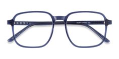 Clear Blue square eyeglasses available in variety of colors to match any outfit. These stylish full-rim, large sized acetate eyeglasses include free single-vision prescription lenses, a case and a cleaning cloth. Cool Glasses Frames, Glasses Inspiration, Funky Glasses, Tortoise Shell Glasses, Fancy Fits, Oversized Glasses, Square Eyeglasses, Blue Glasses, Cool Glasses