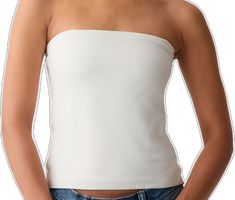 New Woman, Tube Top, Gap, Off White, White