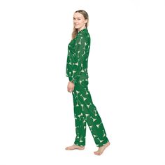 These personalized pajamas for women feel divinely soft to the touch thanks to their 95% polyester and 5% spandex blend. Now, you can add a custom design all over the soft, satin fabric and create unique pajama sets. Each set comes with a notch lapel (collar style) and a drawstring waist for a comfy, snug fit.  .: Material: 95% satin polyester, 5% spandex .: Seam thread color is matched close to the design .: Trim, drawstrings and buttons available in black Martini Bachelorette, Bday Gifts, 30th Party, Personalized Pajamas, Pyjamas Womens, Dirty Martini, Sleep Shorts, Pajama Robe, Satin Pajamas