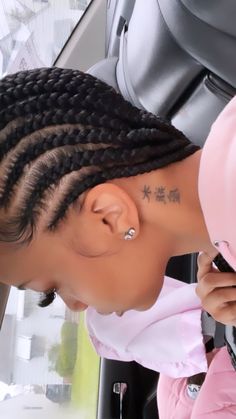 Neck Tattoos Women, Stylist Tattoos, Girls Braids, Hair Laid, Neck Tattoo, Black Girls Hairstyles, Protective Hairstyles, Trendy Hairstyles, Braid Styles