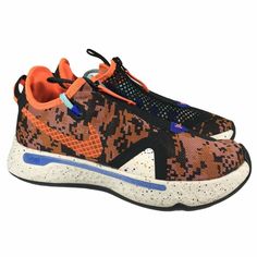 Nike Pg 4 Digi Camo Paul George Basketball Sneaker Orange Cd5079-200 Mens Size 5 New Without Box! Nike Pg 4, Nike Orange, Paul George, Basketball Sneakers, Shoes Nike, Black Orange, Saucony Sneaker, Men's Nike, Orange Black