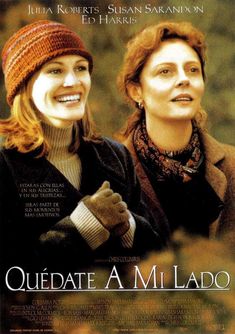 a movie poster with two women standing next to each other and one is smiling at the camera