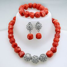 Coral beads handmade african wedding jewelry ,it takes1-2 days for the production Traditional Coral Jewelry With Round Beads, Red Coral Round Beads For Jewelry Making, Coral Polished Beads Jewelry For Crafting, Red Gemstone Beads Jewelry For Wedding, Elegant Red Coral Beads For Jewelry Making, Orange Red Coral Jewelry For Wedding, Coral Jewelry With Polished Round Beads, Red Coral Jewelry For Wedding, Red Coral Wedding Jewelry In Red