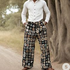 Crochet Retro Mens Pants 100% Hand Knitted  Please Choose the number of the crochet pants  style you like at check out  🎉🛍️ Get Ready for a Delightful Treat! 🛍️🎉 🌟 30% OFF SALE HAS BEGUN! 🌟 Step into a world of style with our exclusive sale. Grab your favorites now and save big while stocks last! 🚚 Shipping Details: 🕒 Estimated Delivery: 2-5 Business Days 🚀 Express Shipping on ALL Orders: US  CAN  UK  EU  UK 🇬🇧 See more of our Men's knit pants here:  https://www.etsy.com/shop/CHANDAKA?ref=seller-platform-mcnav&section_id=31709631 See the rest of our store here:  https://www.etsy.com/shop/CHANDAKA 👔 Men's Crochet Retro Festival Pants  👔 Each order is meticulously crafted to perfection. Customization is our forte! If you're looking for different colors and measurements, shoot us Crochet Pants Men, Festival Trousers, Crochet Retro, Rave Pants, Retro Festival, Crochet Men, Crochet Pants, Retro Pants, Festival Pants