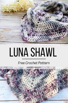 the luna shawl is an easy crochet pattern for beginners