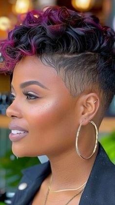 Short Hair Designs, Short Shaved Hairstyles, Natural Hair Short Cuts, Quick Weave Hairstyles, Modern Haircuts, Short Sassy Hair, Sassy Hair, Stylish Haircuts, 4c Hair