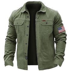 Season:Spring   Fall,Winter; Fabric:Cotton; Sleeve Length:Long Sleeve; Look After Me:Machine wash,Washable,Wet and Dry Cleaning; Gender:Men's; Style:Casual,Tactical; Elasticity:Micro-elastic; Tops Type:Work Shirt,Western Shirt,Cargo Shirt; Occasion:Sports  Outdoor,Going out,Camping  Hiking; Age Group:Adults; Fit Type:Regular Fit; Pattern:American US Flag,Cowboy,Patriotic; Design:Print; Neckline:Fold-over Collar; Listing Date:09/25/2024 Winter Casual Outdoor Shirt, Casual Winter Outdoor Shirt, Khaki Long Sleeve Shirt For Outdoor, Military Tops With Pockets For Outdoor Activities, Techwear Top With Pockets For Outdoor Activities, Khaki Cotton Winter Shirt, Cotton Military Tops For Outdoor Activities, Khaki Tops For Fall Outdoor Activities, Khaki Tops For Outdoor Activities In Fall