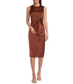 Luxury Stretch Midi Dress With Flattering Style, Luxury Midi Dress For Work With Surplice Neckline, Affordable Solid Color Midi Dress For Date Night, Cheap Non-stretch Party Midi Dress, Cheap V-neck Midi Dress For Dressy Occasions, Cheap Dressy Midi Length Dresses, Luxury Surplice Neckline Midi Dress For Date Night, Luxury Fitted Wrap Dress For Cocktail, Cheap Midi Dress For Fall Party