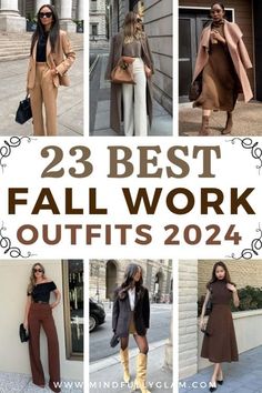 23 Chic Fall Work Outfits & Business Casual Outfits for Autumn Fall Outfits 2024 Business Casual, 2024 Autumn Outfits Work, Womens Fall Work Outfits 2024, Fall Outfits Women 2024 Work, Autumn Fall 2024 Outfits, Fall Fashion 2024 Women Work, 2024 Fall Outfit Trends, Office Outfits Women Fall 2024, Work Outfit Fall 2024