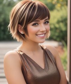 Coupe femme carré dégradé - Recherche Google Razored Bob Haircut Choppy Layers Short, 2024 Hair Color Trends For Women Short, Short Copper Hair, Best Bangs, Styles Hairstyles, Chin Length Hair, Short Hair Trends, Messy Short Hair, Makijaż Smokey Eye