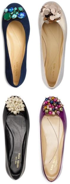 kate spade bejeweled flats! Carrie Bradshaw, Ballerinas, Beautiful Shoes, Keds