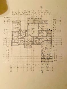 a blueprint shows the floor plan for a new apartment building, which is under construction