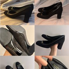 Brand: Gucci Size: 7/38 Color: Black - Perfectly Fits All The Styles. Gucci Block Heels For Office, Gucci Black Heels With Sculpted Heel, Black Gucci Heels With Sculpted Heel, Chic Gucci Heels For Business, Elegant Black Heels With Horsebit Detail, Gucci Round Toe Heels For Office, Gucci Round Toe Office Heels, Luxury Black Heels With Horsebit Detail, Gucci Horsebit Heels For Office