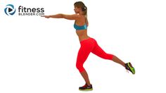 a woman in red leggings and sports bra top doing a squat exercise