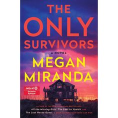 the book cover for the only survivor by megan miranda, with an image of a