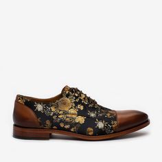 Taft Boots, Taft Shoes, Floral Print Shoes, Retro Embroidery, Bold Floral Print, The Jack, Leather Cap, Jacquard Weave, Formal Attire