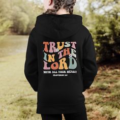 Spread Love and Faith with this Trendy Christian Hoodie for youths with quote "Trust In The Lord". This is a great gift for any bible lover or spiritual person. Get yours now! Also available on tshirt, sweatshirt and hoodies: https://www.etsy.com/shop/TheNims?search_query=Trust+In The+Lord For other Christian items, click here: https://www.etsy.com/shop/TheNims?search_query=Christian Browse through my other awesome items here: http://thenims.etsy.com/ ABOUT THE PRODUCT: Unisex Heavy Blend™ Youth Inspirational Hoodie For Fall Streetwear, Inspirational Fall Streetwear Hoodie, Inspirational Letter Print Hoodie For Fall, Inspirational Hoodie Sweatshirt For Fall, Inspirational Hooded Sweatshirt For Fall, Inspirational Fall Hoodie Sweatshirt, Inspirational Hooded Fall Sweatshirt, Inspirational Graphic Print Hoodie For Fall, Inspirational Long Sleeve Hoodie For Fall