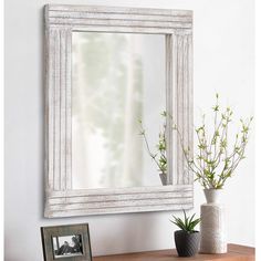 PRICES MAY VARY. ❤ Elegant design: This wooden mirror has a rectangular shape that is simple and versatile, It can be placed perfectly on the wall according on your decor style.This stylish mirror has a crystal clear reflection and a wooden border with subtle indentations that has a rustic feel and gives it a vintage feel. ❤ Style and elegance: The superior natural solid wood frame with rustic colour has a subtle vintage feel. This farmhouse style wall mirror will bring a rustic feel to your spa Mirror For Bedroom, Living Room Farmhouse, Vintage Mirror Wall, Mirror Vintage, Unique Mirrors, Wood Wall Mirror, Wooden Mirror, Rustic Colors, Rectangle Mirror