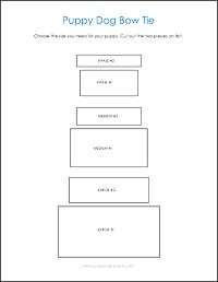 the puppy dog bow tie worksheet is shown in black and white with blue text