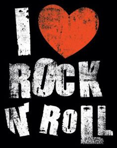 i love rock with an orange heart